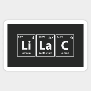 Lilac (Li-La-C) Periodic Elements Spelling Sticker